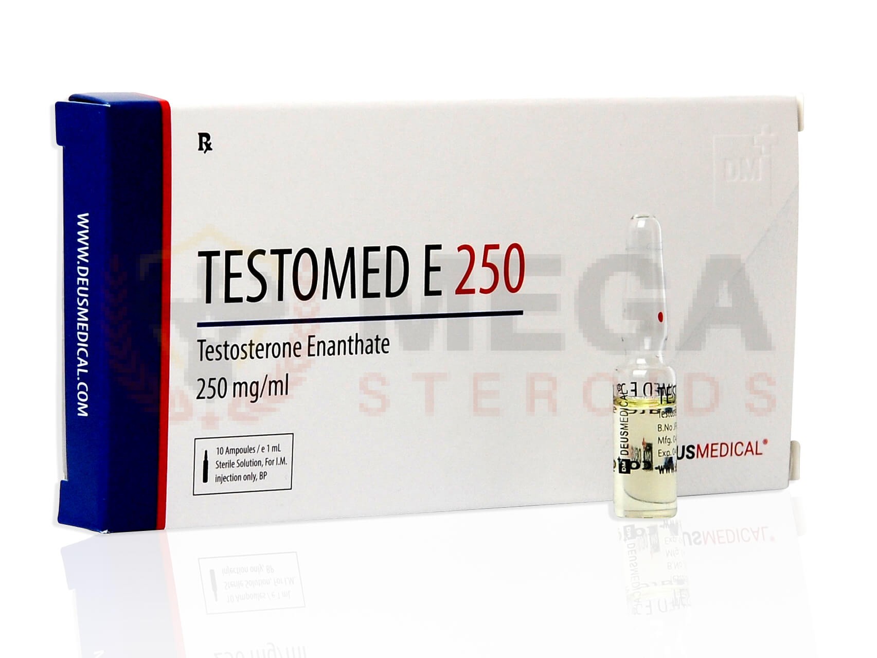 TESTOMED E 250 (Enantato de testosterona) – 10 amperios de 1ml – DEUS-MEDICAL