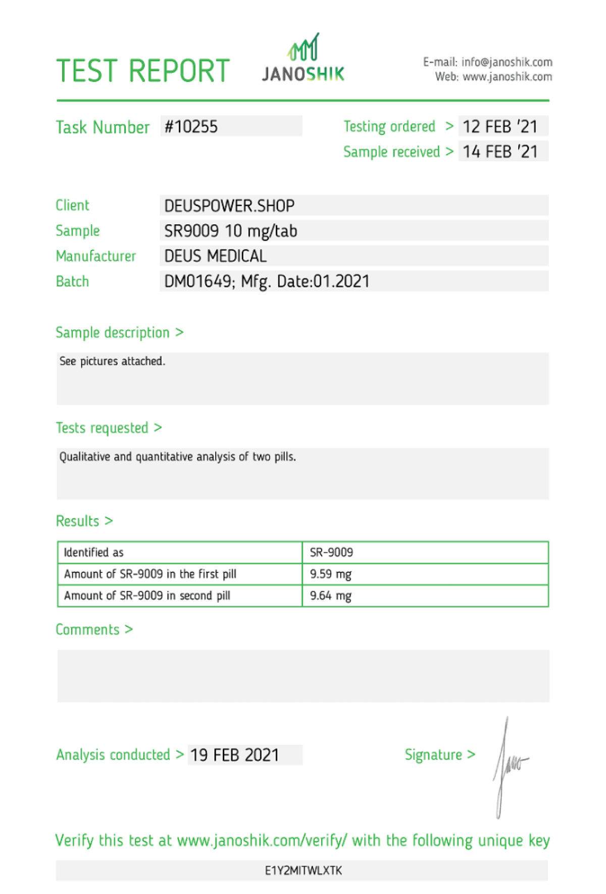 STENABOLIC (SR9009) SARM IN TABLETS Deus Medical